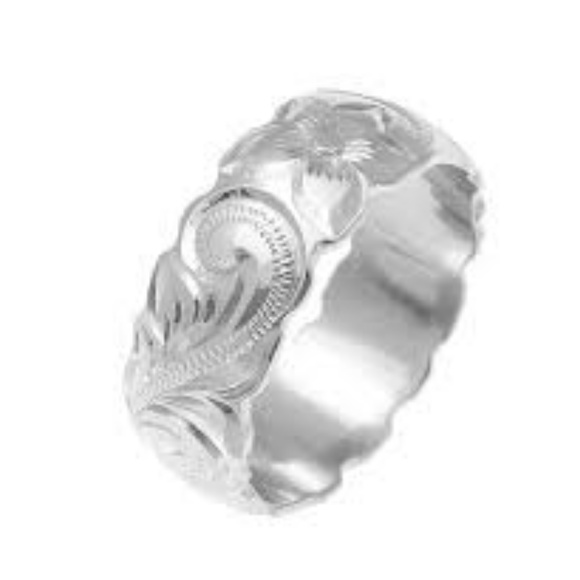 Jewelry - Hawaiian Heirloom Scroll Plumeria Ring